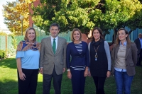 La presidenta del PP-CLM, junto con los cabezas de lista al Congreso.