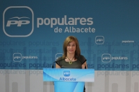 Irene Moreno, en la sede provicial del PP.