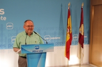 Dimas Cuevas, en la sede provincial del PP.