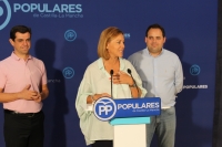 Rueda de prensa de María Dolores Cospedal en Albacete.