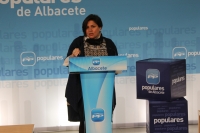 Cesárea Arnedo, en la sede provincial del PP.