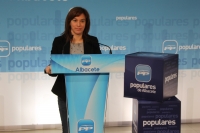 Irene Moreno, en la sede del Partido Popular de Albacete.