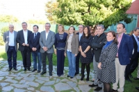 Candidatura del PP de Albacete, junto a la presidenta del PP-CLM, María Dolores Cospedal, en el acto celebrado hoy en Guadalajara.