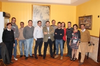 Francisco Núñez, con la junta local del PP de Casas Ibáñez.