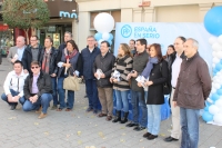 Mesa informativa del PP en la Calle Tinte de Albacete.