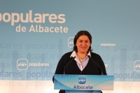 Cesárea Arnedo, en la sede provincial del PP.