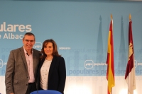 Vicente Aroca y Rosario Rodríguez, en la sede provincial del PP.
