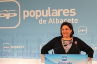 Cesárea Arnedo, en la sede provincial del PP.