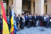 Minuto de silencio en el Ayuntamiento de Albacete para manifestar el dolor por los atentados de Bruselas.