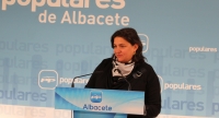 Cesárea Arnedo, en la sede provincial del PP.