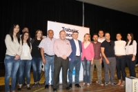 Candidatura de San Pedro, junto a Dimas Cuevas e Inmaculada López.