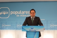 Francisco Núñez, este lunes, en la sede provincial del PP.