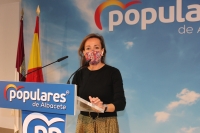 Carmen Navarro, en la sede provincial del PP de Albacete.