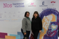 Cesárea Arnedo y Pilar Martínez, diputadas del Grupo Parlamentario Popular en las Cortes de Castilla-La Mancha.