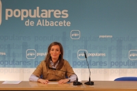 Carmen Navarro, en la sede provincial del PP.