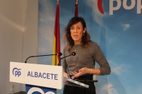 María Gil, en la sede del PP de Albacete.