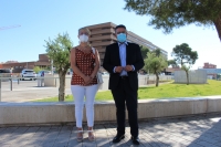 Joaqui Alarcón y Juan Antonio Moreno, en el Hospital General de Albacete.