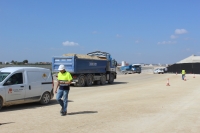 Obras en la Circunvalación Sur de Albacete que une la Autovía de Murcia con la futura de Jaén.