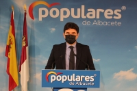 Francisco Navarro, en la sede provincial del PP de Albacete.