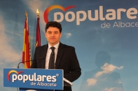 Francisco Navarro, en la sede provincial del PP de Albacete.