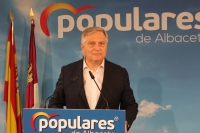 Francisco Cañizares, en la sede del PP de Albacete.