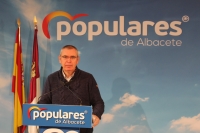 Vicente Aroca, en la sede provincial del PP de Albacete.