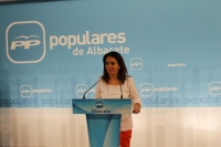 Belén Torres, en rueda de prensa.