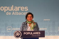 Cesárea Arnedo, en la sede provincial del PP.