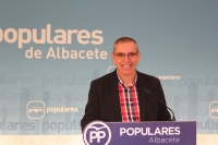 Vicente Aroca, en la sede provincial del PP de Albacete.