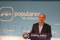 Valentín Bueno, en la sede provincial del PP de Albacete.