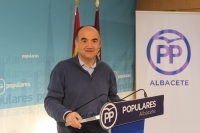 Valentín Bueno, en la sede provincial del PP de Albacete.