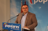 Bernardo Ortega, en la sede del PP de Albacete.