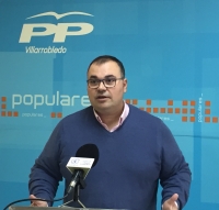 Bernardo Ortega, en la sede del PP de Villarrobledo