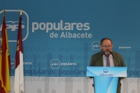 Dimas Cuevas, en la sede provincial del PP.