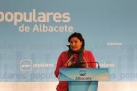 Cesárea Arnedo, en la sede provincial del PP.