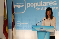 María Delicado, en la sede del PP de Albacete.