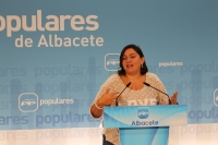 Cesárea Arnedo, en la sede provincial del PP.