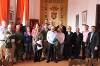 Reunión en Alcaraz, con la alcaldesa Lourdes Cano como anfitrional.