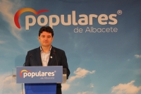 Francisco Navarro, en la sede del PP de Albacete.