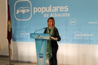 Inmaculada López, en la sede provincial del PP.