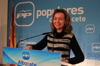 Inmaculada López en rueda de prensa.