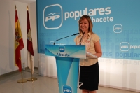 Inmaculada López en rueda de prensa.