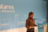 Inmaculada López, en la sede del PP de Albacete