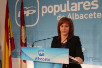 Irene Moreno en rueda de prensa.