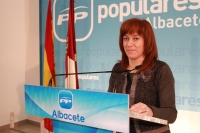 Irene Moreno en rueda de prensa.