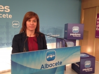 Irene Moreno en rueda de prensa.