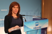 Irene Moreno en rueda de prensa.