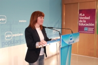 Irene Moreno en rueda de prensa.