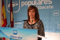 Irene Moreno en rueda de prensa.