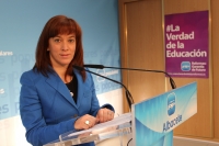 Irene Moreno en rueda de prensa.